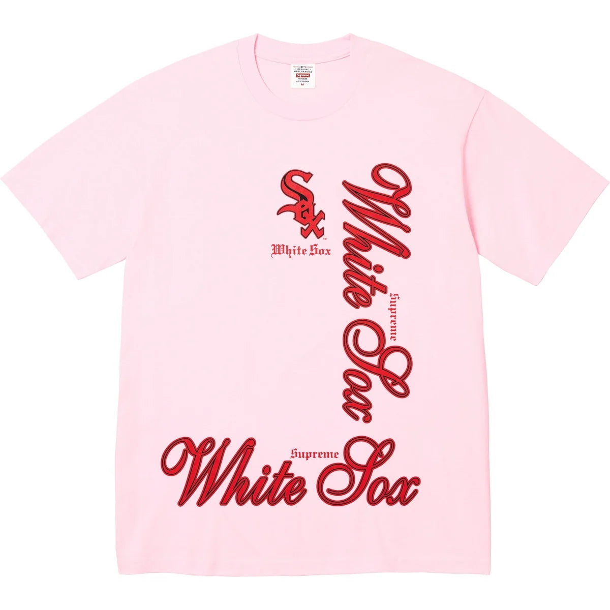 Camiseta Supreme X MLB Teams White Sox Pink