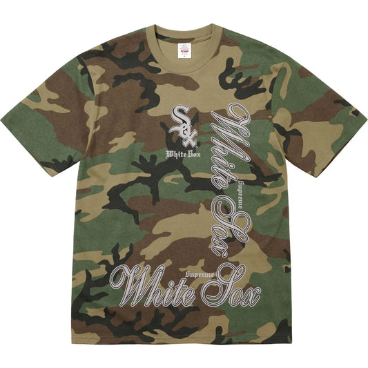 Camiseta Supreme X MLB Teams White Sox Woodland Camo