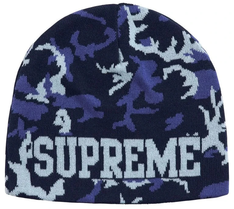 Gorro De Lana Supreme Reversible Camo Beanie Blue