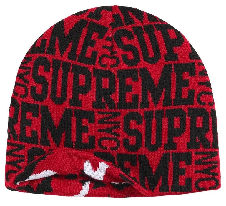 Gorro De Lana Supreme Reversible Camo Beanie Red
