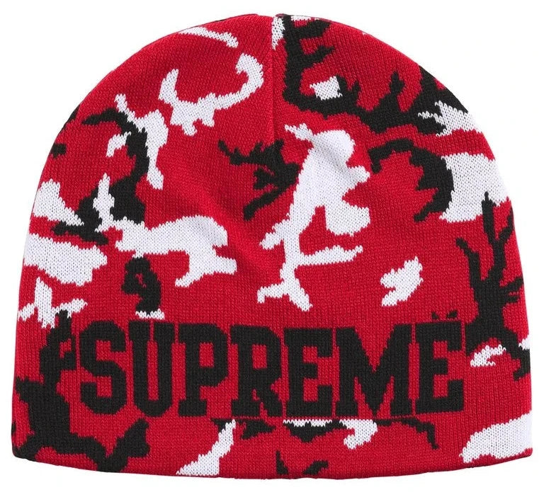 Gorro De Lana Supreme Reversible Camo Beanie Red