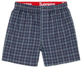 Boxer Supreme Hanes Plaid Blue