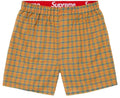 Boxer Supreme Hanes Plaid Yellow