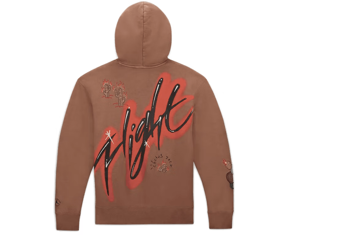 Travis Scott x Jordan Flight Graphic Hoodie Archaeo Brown